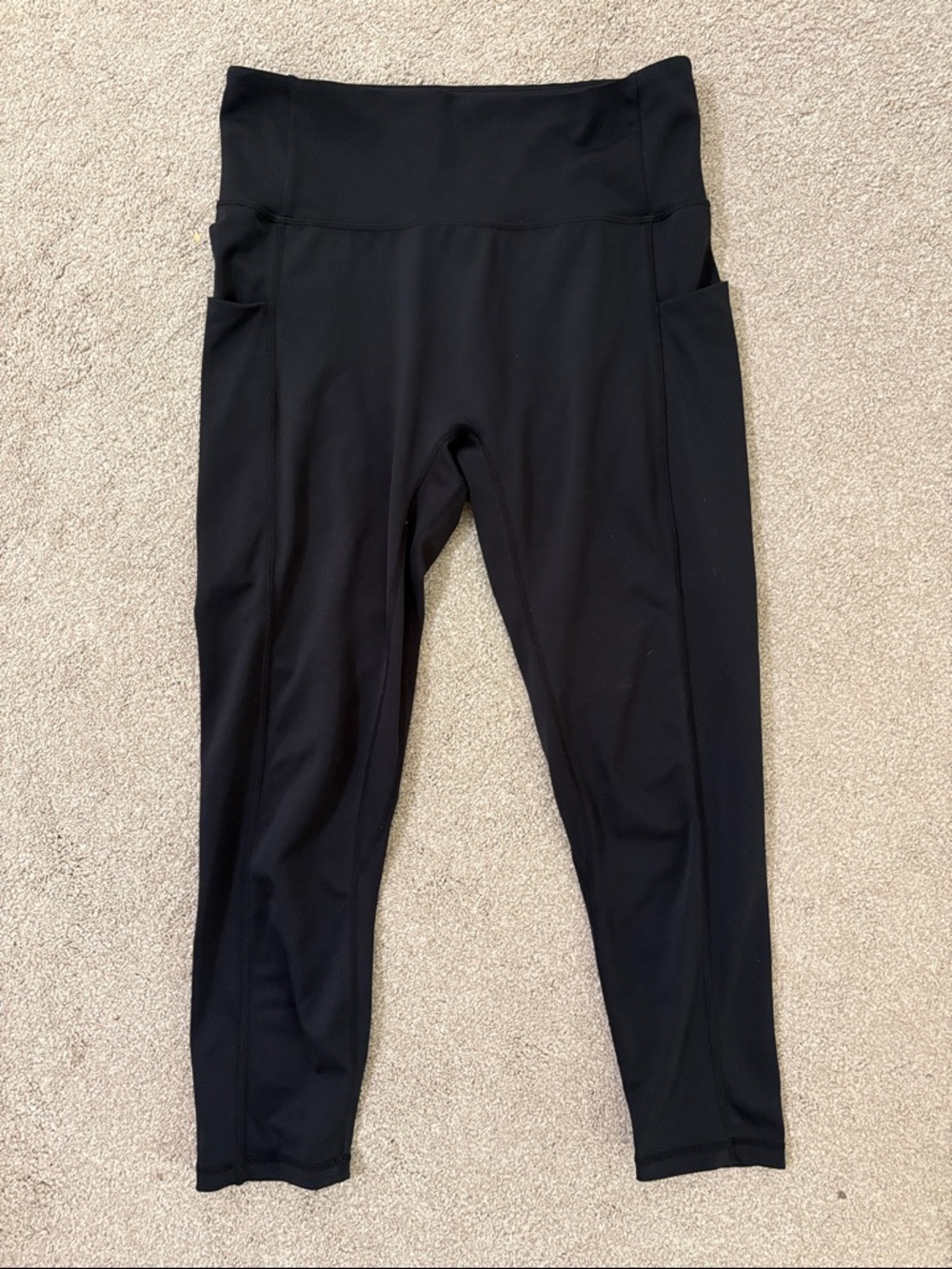 Senita Athletics Black Performance Leggings with Branded Waistband